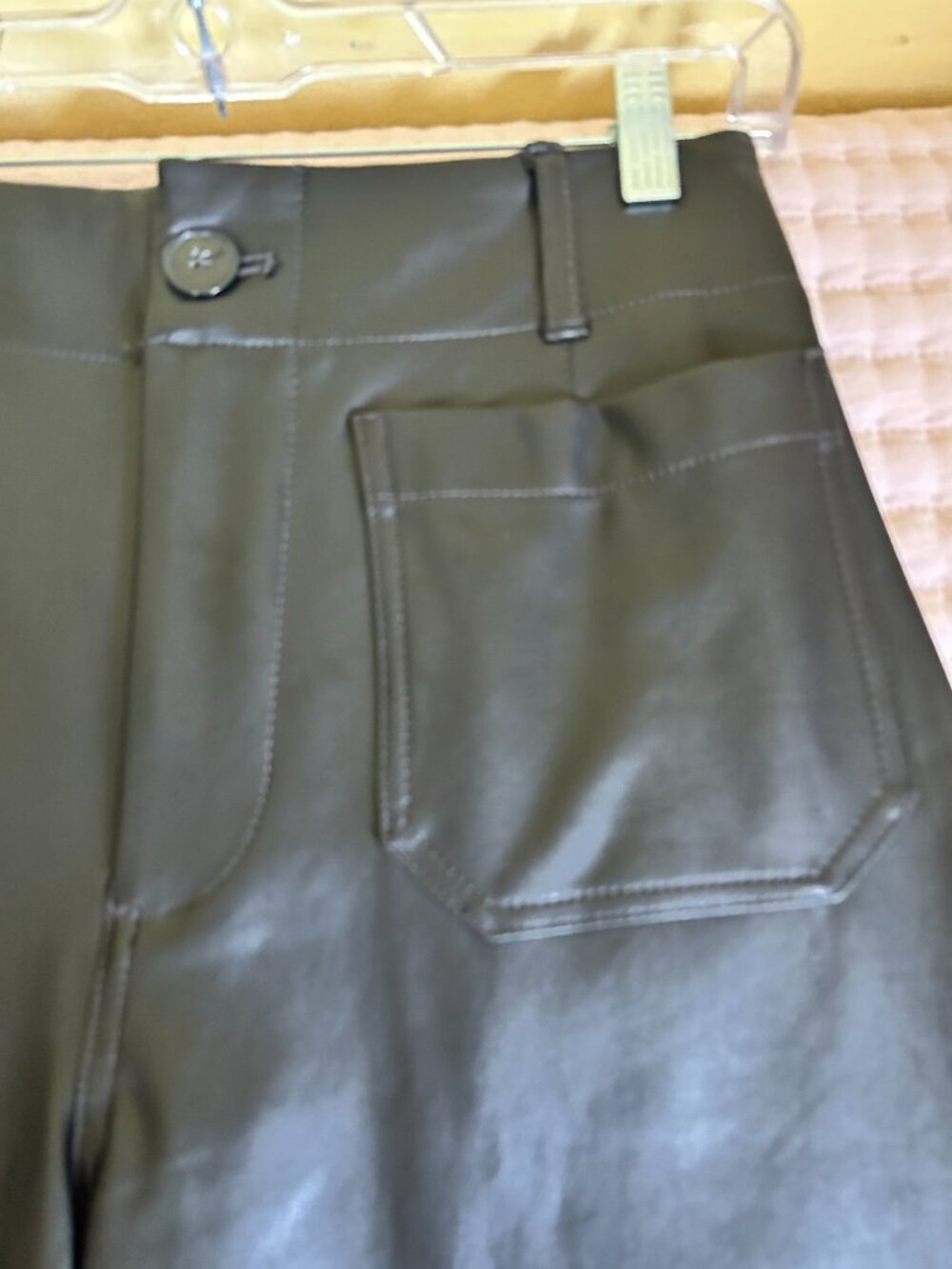 Anthropologie Colette Pants Faux Leather BNWT - Picture 4 of 5